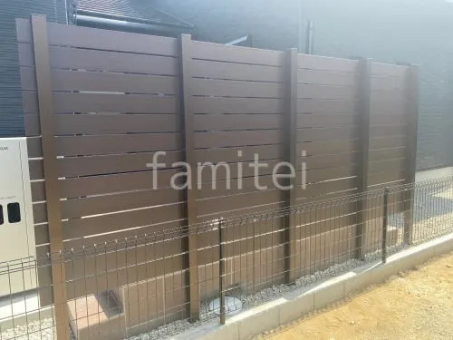 人工木・樹脂 フェンス（木調） F＆F マイティウッド ベーシック極 目隠し 木調・ラティス 樹脂