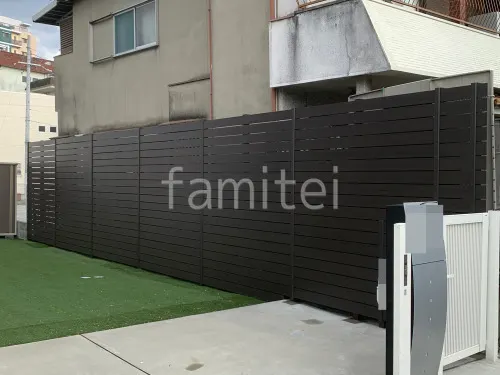 人工木・樹脂 フェンス（木調） F＆F マイティウッド ベーシック極 高尺タイプ 目隠し 木調・ラティス 樹脂