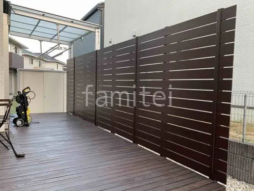 人工木・樹脂 フェンス（木調） F＆F マイティウッド ベーシック極 目隠し 木調・ラティス 樹脂