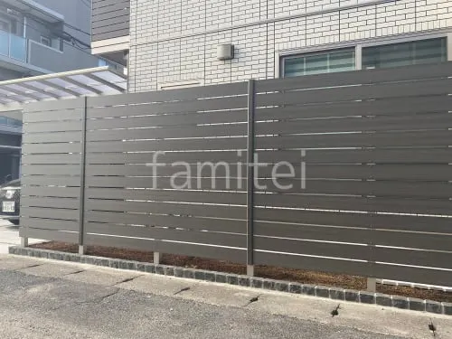 人工木・樹脂 フェンス（木調） F＆F マイティウッド ベーシック極 目隠し 木調・ラティス 樹脂