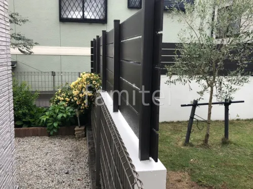 人工木・樹脂 フェンス（木調） F＆F マイティウッド ベーシック極 目隠し 木調・ラティス 樹脂