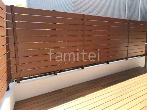 人工木・樹脂 フェンス（木調） F＆F マイティウッド ベーシック極 目隠し 木調・ラティス 樹脂