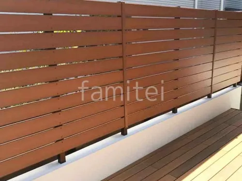 人工木・樹脂 フェンス（木調） F＆F マイティウッド ベーシック極 目隠し 木調・ラティス 樹脂