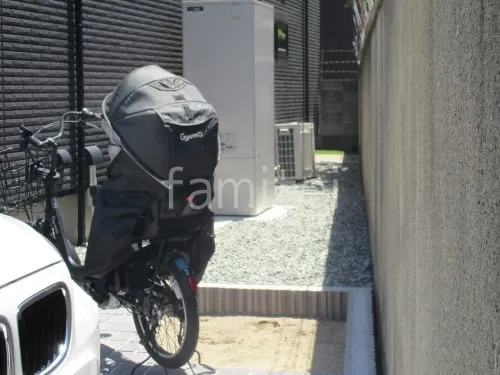 防草シート加工 バラス砕石