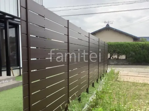 人工木・樹脂 フェンス（木調） F＆F マイティウッド ベーシック極 目隠し 木調・ラティス 樹脂