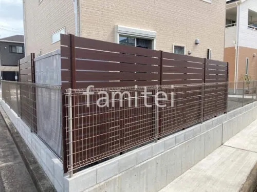 人工木・樹脂 フェンス（木調） F＆F マイティウッド ベーシック極 目隠し 木調・ラティス 樹脂