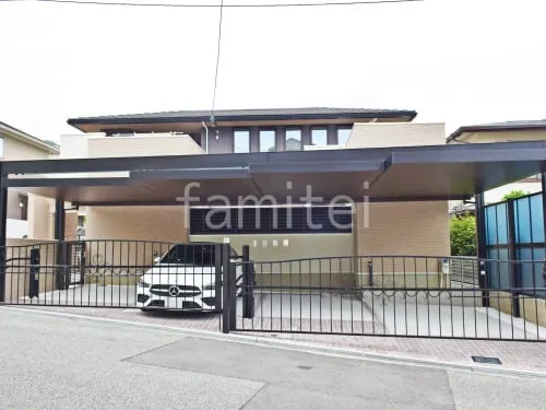 カーポート 三協アルミ Uスタイルアゼスト 吊り下げタイプ 横4台用 F型フラット屋根