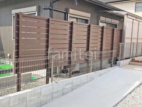 人工木・樹脂 フェンス（木調） F＆F マイティウッド ベーシック極 高尺タイプ 目隠し 木調・ラティス 樹脂