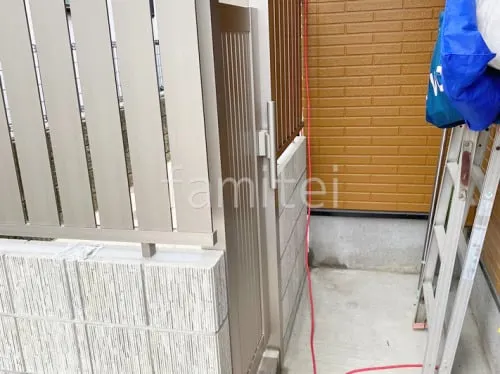 片開き 門扉 YKKAP シンプレオTS1型 たてスリット 