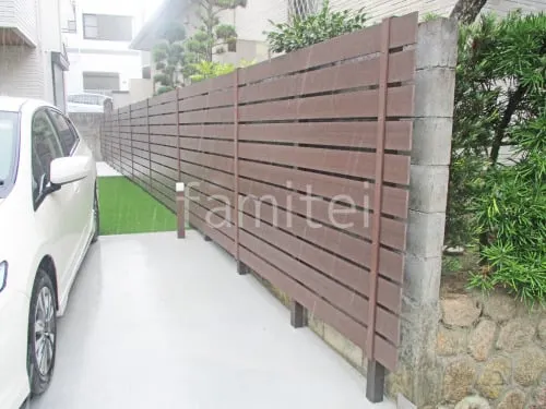 人工木・樹脂 フェンス（木調） F＆F マイティウッド ベーシック極 高尺タイプ 目隠し 木調・ラティス 樹脂