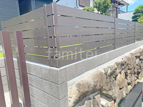 人工木・樹脂 フェンス（木調） F＆F マイティウッド ベーシック極 目隠し 木調・ラティス 樹脂