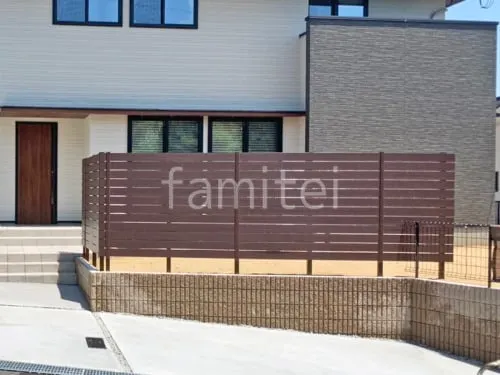 人工木・樹脂 フェンス（木調） F＆F マイティウッド ベーシック極 高尺タイプ 目隠し 木調・ラティス 樹脂