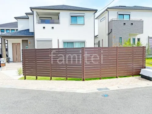 人工木・樹脂 フェンス（木調） F＆F マイティウッド ベーシック極 高尺タイプ 目隠し 木調・ラティス 樹脂