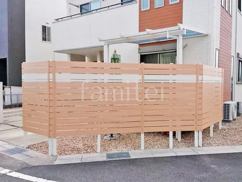 人工木・樹脂 フェンス（木調） F＆F マイティウッド ベーシック極 高尺タイプ 目隠し 木調・ラティス 樹脂