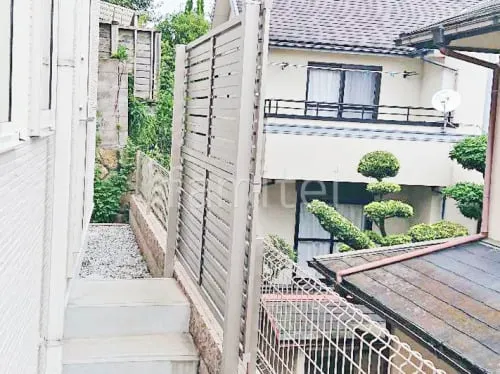 アルミ形材 フェンス LIXIL AB YS3型 横スリット3 2段柱 60角 目隠し