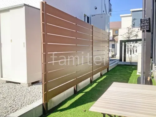 人工木・樹脂 フェンス（木調） F＆F マイティウッド ベーシック極 高尺タイプ 目隠し 木調・ラティス 樹脂