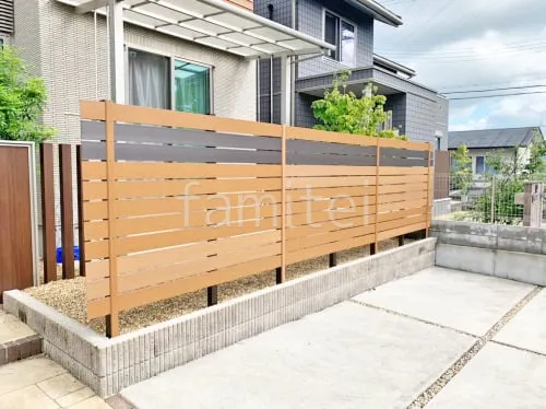 人工木・樹脂 フェンス（木調） F＆F マイティウッド ベーシック極 高尺タイプ 目隠し 木調・ラティス 樹脂