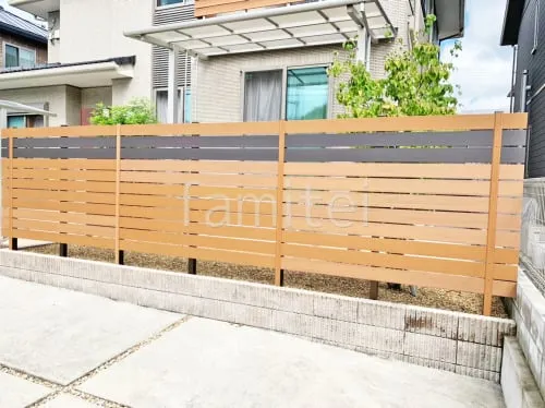 人工木・樹脂 フェンス（木調） F＆F マイティウッド ベーシック極 高尺タイプ 目隠し 木調・ラティス 樹脂