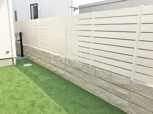 人工木・樹脂 フェンス（木調） F＆F マイティウッド ベーシック極 目隠し 木調・ラティス 樹脂 ブロック塀 （化粧ブロック） 久保田セメント マーフィル 