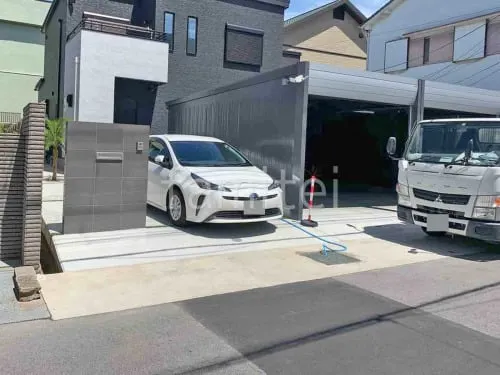 新築シンプル オープン外構