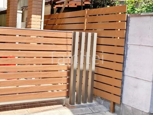 人工木・樹脂 フェンス（木調） F＆F マイティウッド ベーシック極 高尺タイプ 目隠し 木調・ラティス 樹脂