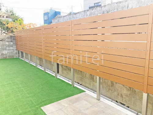 人工木・樹脂 フェンス（木調） F＆F マイティウッド ベーシック極 高尺タイプ 目隠し 木調・ラティス 樹脂