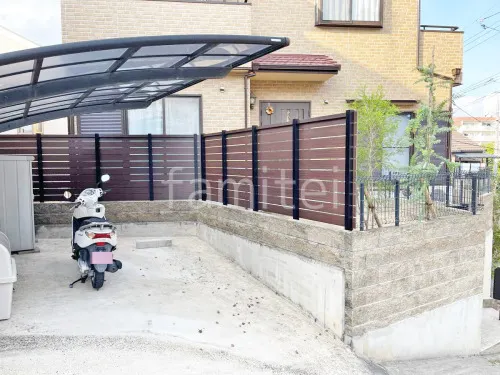 人工木・樹脂 フェンス（木調） F＆F マイティウッド ベーシック極 高尺タイプ 目隠し 木調・ラティス 樹脂