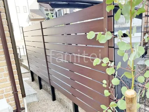 人工木・樹脂 フェンス（木調） F＆F マイティウッド ベーシック極 高尺タイプ 目隠し 木調・ラティス 樹脂