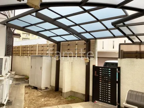 カーポート１台 （単棟） YKKAP アリュース アール屋根