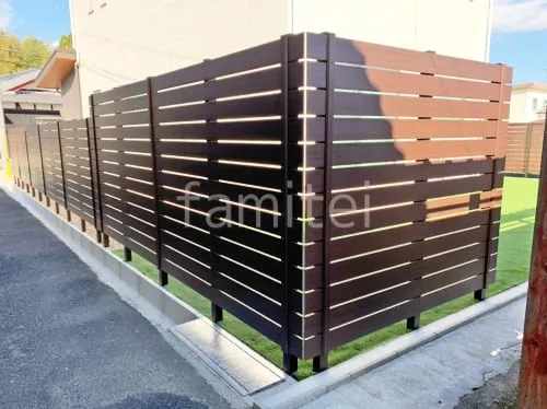 人工木・樹脂 フェンス（木調） F＆F マイティウッド ベーシック極 高尺タイプ 目隠し 木調・ラティス 樹脂