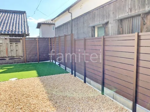 人工木・樹脂 フェンス（木調） F＆F マイティウッド ベーシック極 高尺タイプ 目隠し 木調・ラティス 樹脂