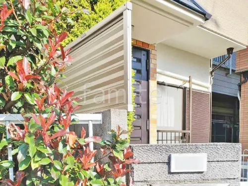 アルミ形材 フェンス YKKAP シンプレオYL1型 横ルーバー 2段支柱 上段のみ 目隠し