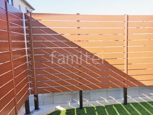 人工木・樹脂 フェンス（木調） F＆F マイティウッド ベーシック極 高尺タイプ 目隠し 木調・ラティス 樹脂