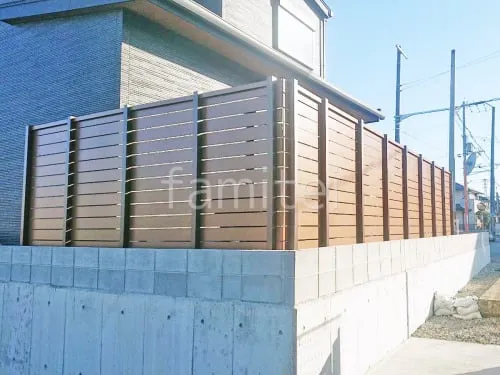 人工木・樹脂 フェンス（木調） F＆F マイティウッド ベーシック極 高尺タイプ 目隠し 木調・ラティス 樹脂