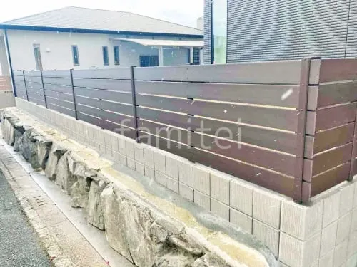 人工木・樹脂 フェンス（木調） F＆F マイティウッド ベーシック極 目隠し 木調・ラティス 樹脂 ブロック塀 （化粧ブロック） ユニソン シルマ 