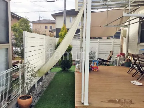 人工木・樹脂 フェンス（木調） F＆F マイティウッド デコll 高尺タイプ 目隠し 木調・ラティス 樹脂