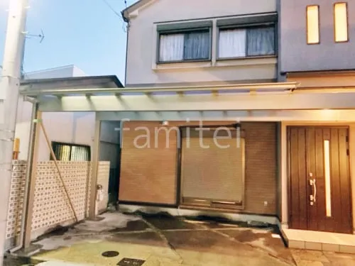 カーポート２台(ワイド) ツイン LIXIL フーゴF フラット屋根