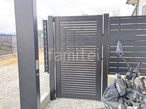 片開き 門扉 YKKAP シンプレオYS1型 横スリット 