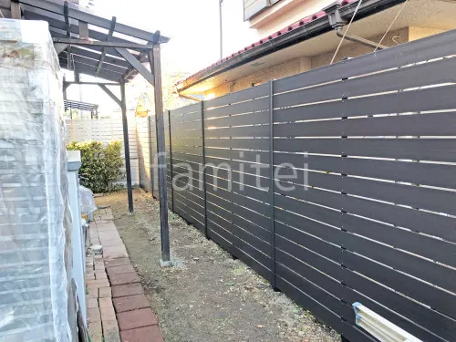 人工木・樹脂 フェンス（木調） F＆F マイティウッド ベーシック極 高尺タイプ 目隠し 木調・ラティス 樹脂