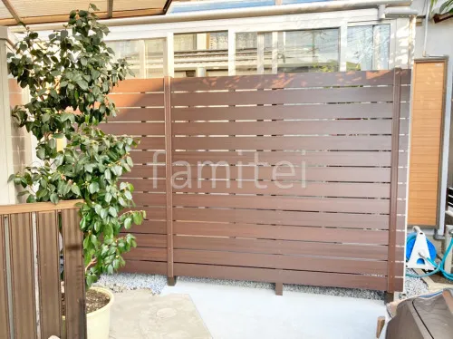 人工木・樹脂 フェンス（木調） F＆F マイティウッド ベーシック極 高尺タイプ 目隠し 木調・ラティス 樹脂