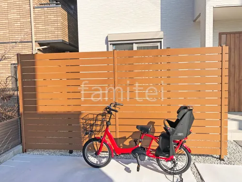 人工木・樹脂 フェンス（木調） F＆F マイティウッド ベーシック極 高尺タイプ 目隠し 木調・ラティス 樹脂