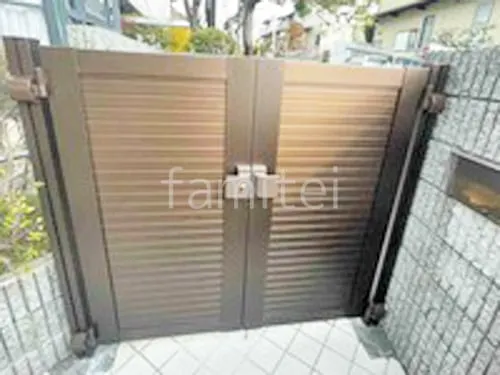 両開き 門扉 YKKAP シンプレオYM1型 横目隠し 