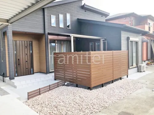 人工木・樹脂 フェンス（木調） F＆F マイティウッド ベーシック極 高尺タイプ 目隠し 木調・ラティス 樹脂