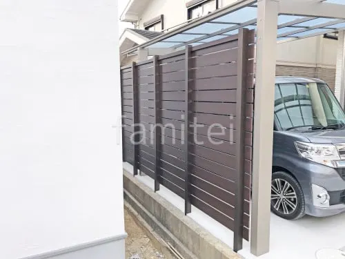 人工木・樹脂 フェンス（木調） F＆F マイティウッド ベーシック極 高尺タイプ 目隠し 木調・ラティス 樹脂