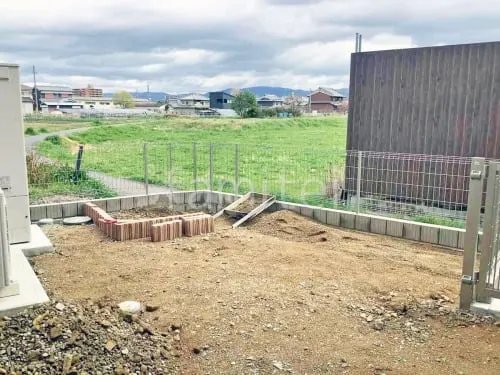 ブロック塀 （化粧ブロック） ユニソン リゲル  スチールメッシュ フェンス YKKAP イーネット3F型 スチール柱 境界・メッシュ