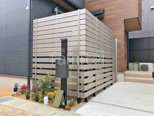 人工木・樹脂 フェンス（木調） F＆F マイティウッド ベーシック極 高尺タイプ 目隠し 木調・ラティス 樹脂