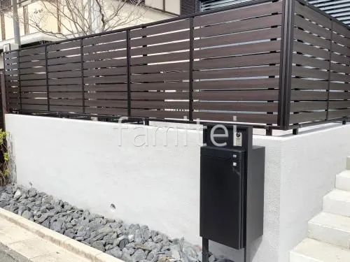 本体色：桑炭/カームブラックの外構施工例（現場番号：41775