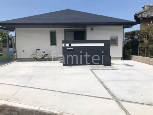 新築シンプル オープン外構