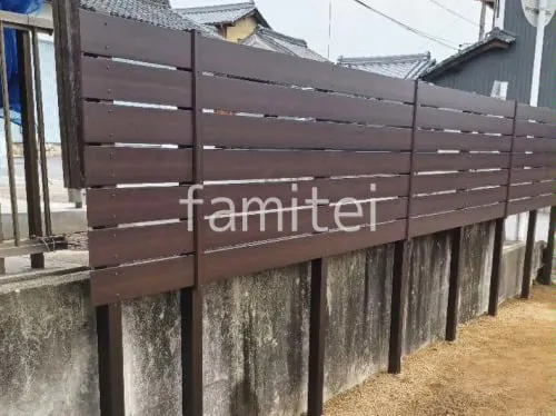 人工木・樹脂 フェンス（木調） F＆F マイティウッド ベーシック極 高尺タイプ 目隠し 木調・ラティス 樹脂