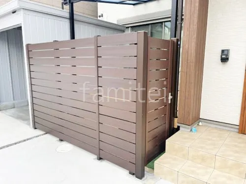 人工木・樹脂 フェンス（木調） F＆F マイティウッド ベーシック極 高尺タイプ 目隠し 木調・ラティス 樹脂